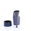Pleaser - BEJEWELED712MS Ankle strap sandal - Black/Multicolours Product image